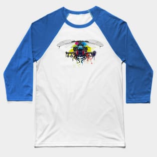 Dragon Attack Copter Baseball T-Shirt